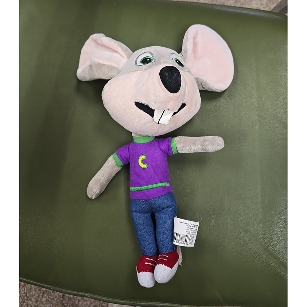 Fun Express Chuck E. Cheese Mouse Collectible Soft Plush Stuffed Doll Toy 13"